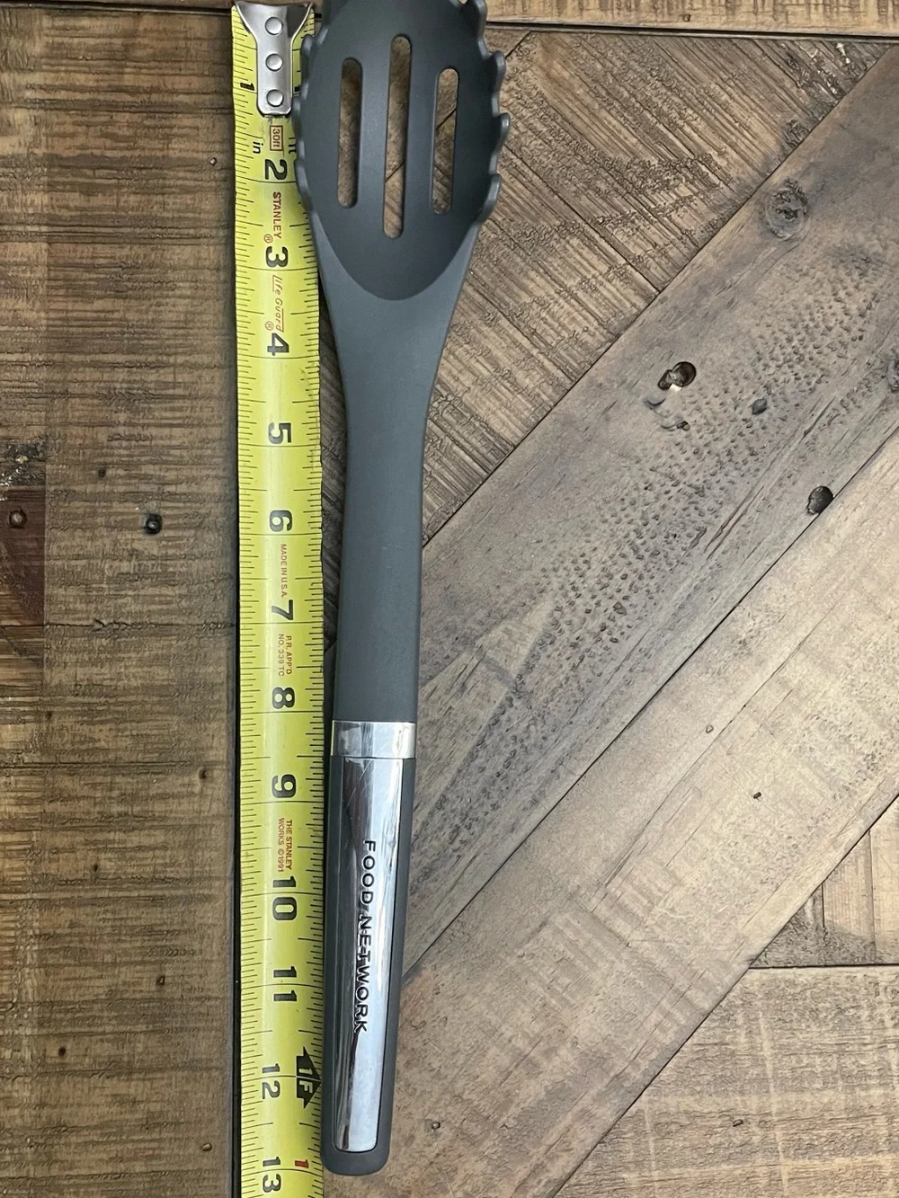 Food Network Nylon Slotted Pasta Server with Silver Accent